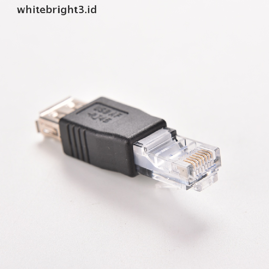 (whitebright3.id) Adapter Socket LAN RJ45 Male Ke USB AF A Female