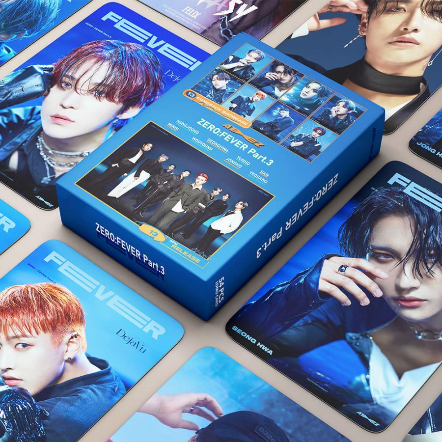 54pcs / box Kartu Pos LOMO Foto ATEEZ Nol FEVER Part 3