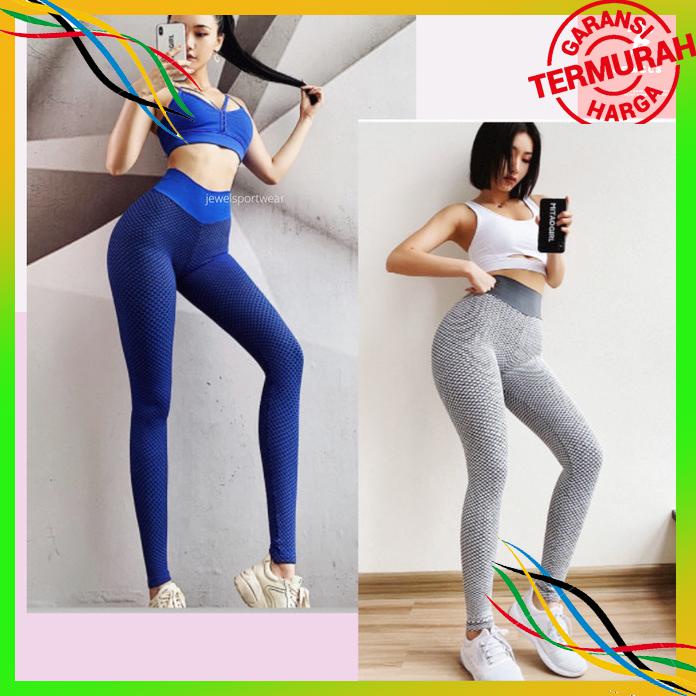 OLAHRAGA CELANA TIKTOK LEGGING CELANA LEGGING BUTT LIFTING POLYESTER GYM FITNES BAYAR COD