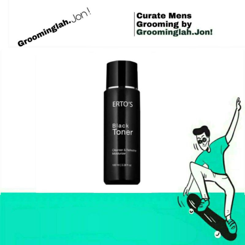 Ertos Men Black Toner For Men  Moisturizer & Cleanser