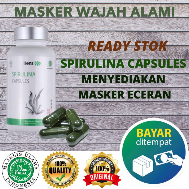 TIENS SPIRULINA ORIGINAL 100% PERKAPSUL | MASKER SPIRULINA TIENS | MASKER WAJAH TIENS