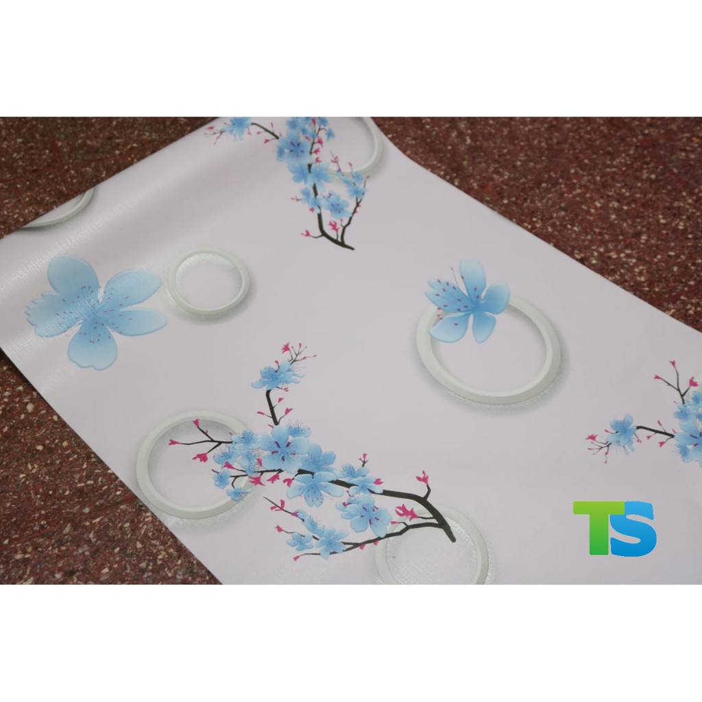 WALLPAPER STICKER BUBBLE BLUE / WALPAPER DINDING