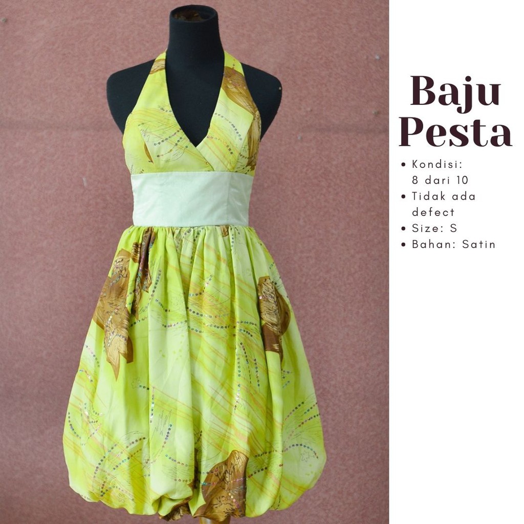 Evening Prom Birthday Party Yellow Satin Mini Halter Neck Dress