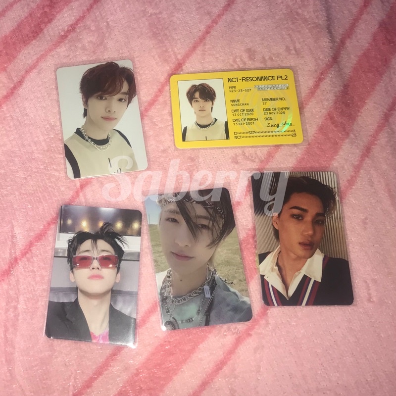 PC (Photocard) NCT, Sungchan depature id card, jaemin agent, renjun future