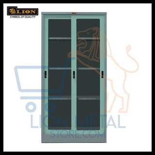 BANTING HARGA lemari arsip merk Lion pintu geser kaca BANTING HARGA lemari arsip merk Lion pintu geser kaca