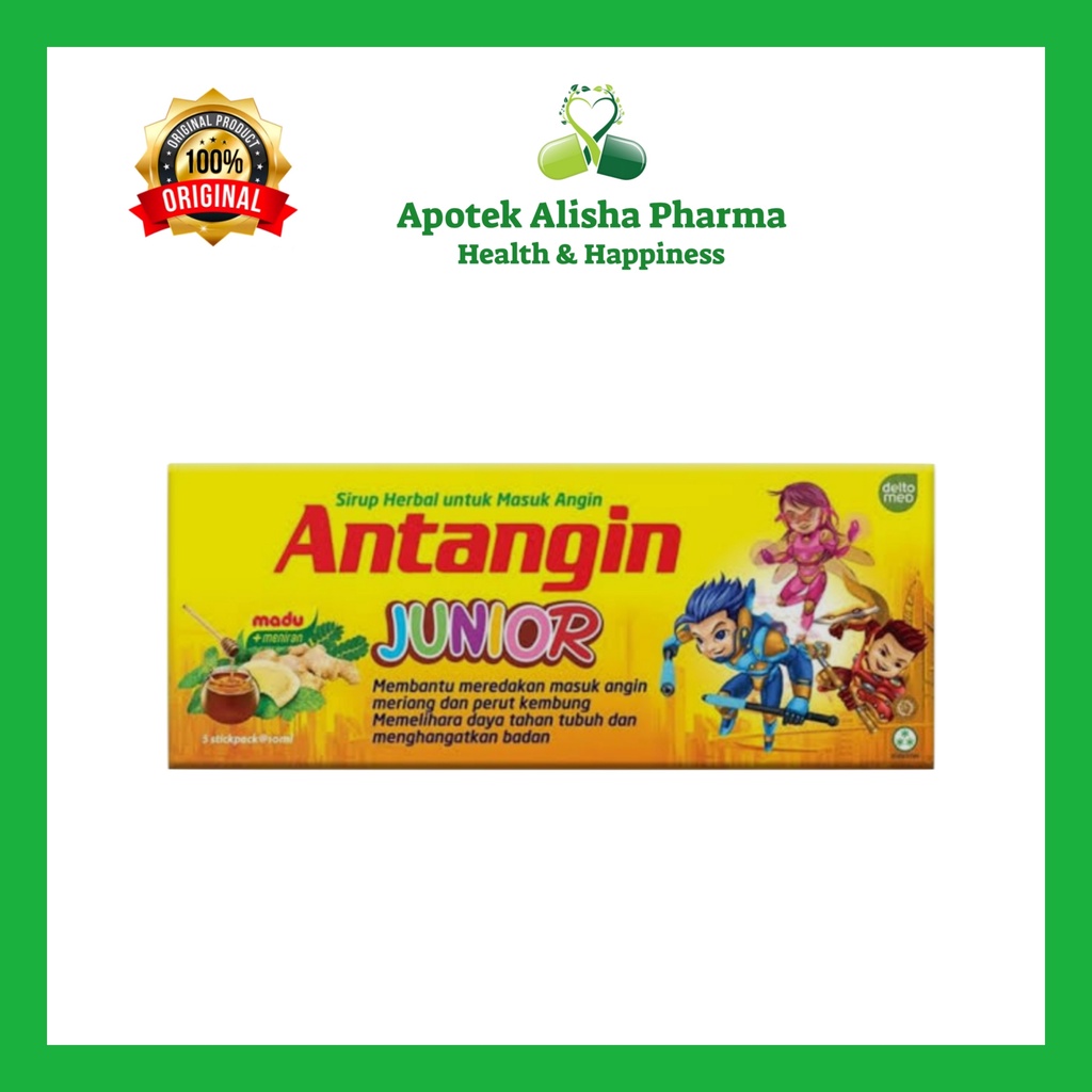 Antangin Junior Box 5sachet-Antangin JR/Antangin Anak/Antangin Cair Anak/Masuk Angin/Menghangatkan Tubuh Anak