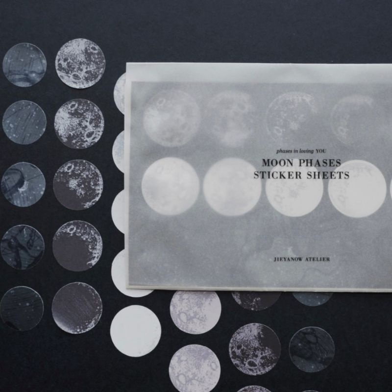 

Sample 1 Sheet Jieyanow Atelier Phases to Loving You Moon Phases Sticker Sheet