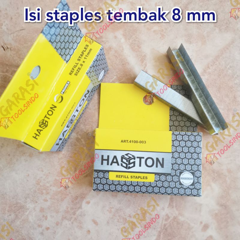 

isi staple gun 8 mm Hasston Prohex isi staples refill gun tacker staples tembak steples isi stapler