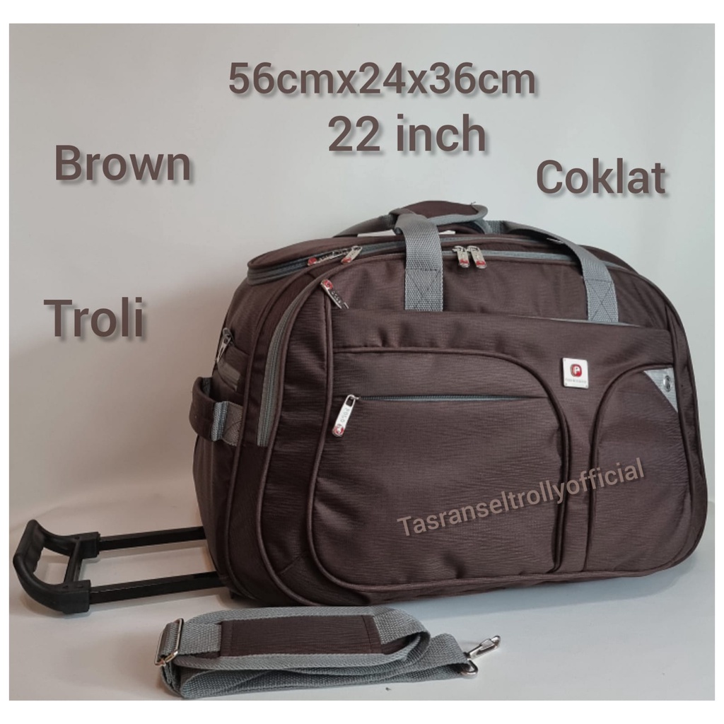 Tas Pakaian Troli Polo Interclub 56cmx24x36cm ukuran 22 inch original.