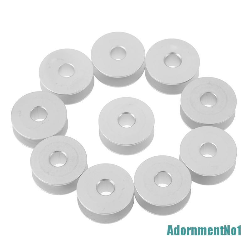 (AdornmentNo1) 10pcs Bobbin Aluminum 21mm Untuk Mesin Jahit Singer Brother