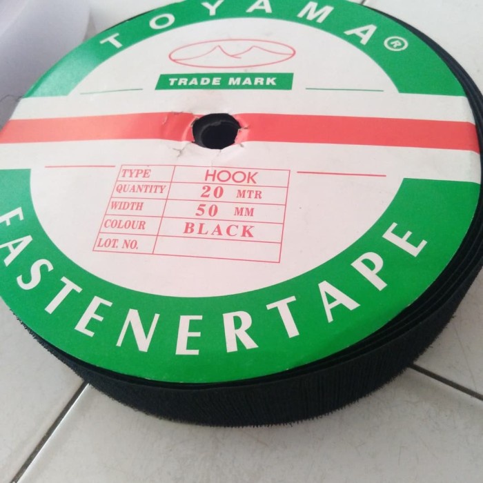 

(BISA COD) velcro perekat ukuran 5cm warna hitam bisa pilih kasar/ halus 20 meter - Hitam Kasar