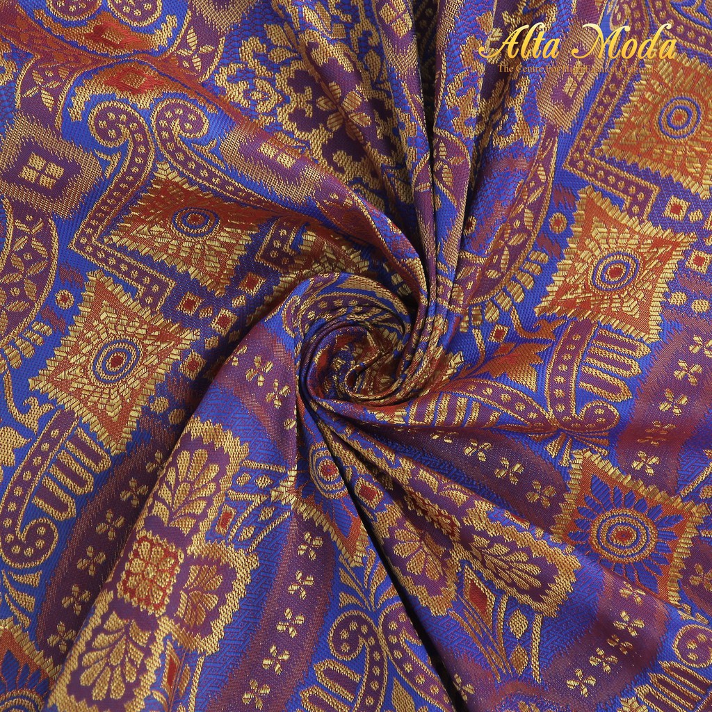 

Alta Moda Songket Motif Palembang Vintage Biru Ungu Gold (1M)