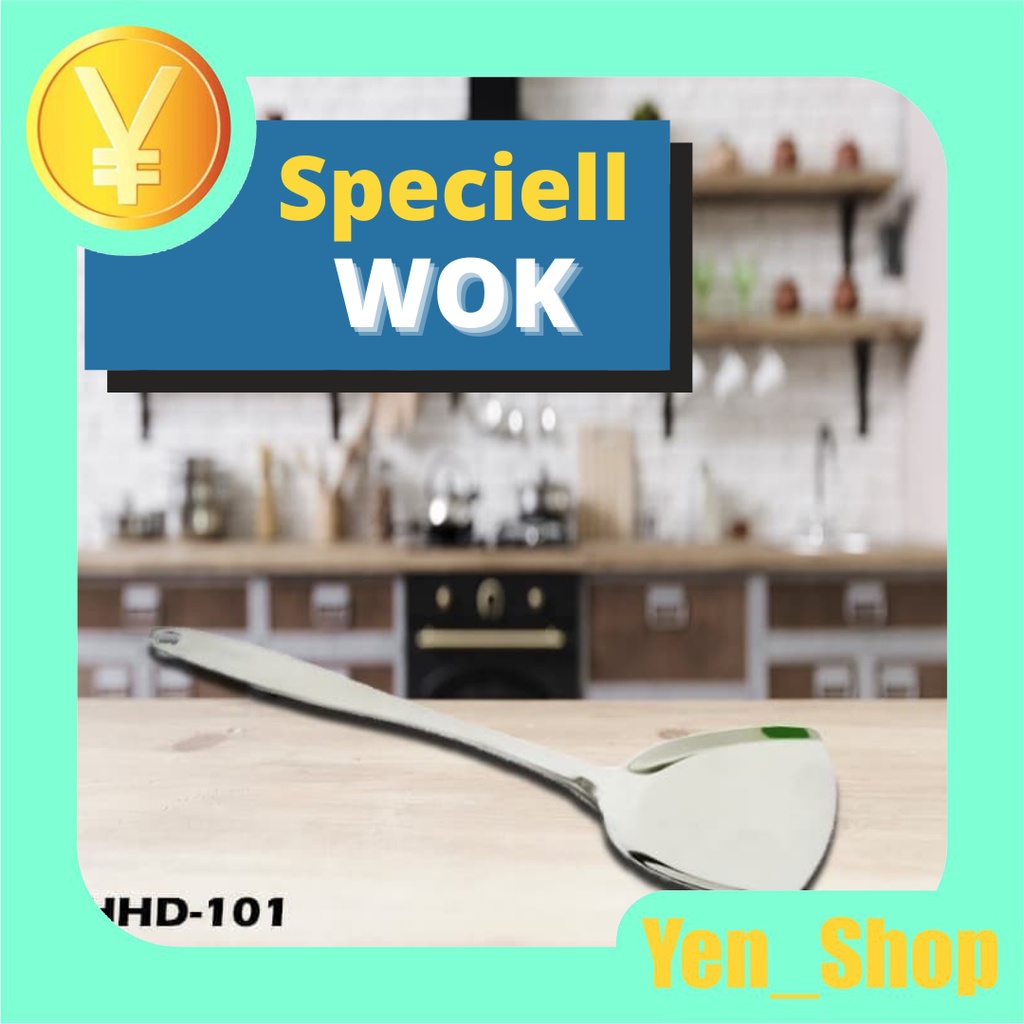 SODET STAINLESS STEEL . Speciell Wok . Sutil Sendok Spatula Sodet Flatula . Peralatan Masak