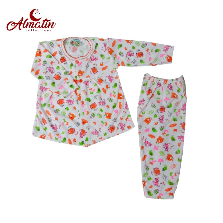 Baju Bayi Piyama Hippo Rifky / 3 Pcs Setelan Panjang Bayi Newborn Motif Murah ( 3 Pasang )