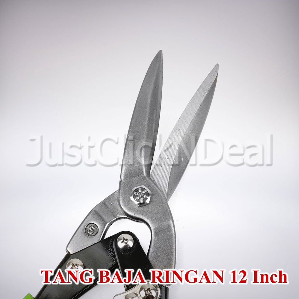 Tekiro Baja Ringan Lurus 12 Inch Tang Holo Seng Aviation Snips-1