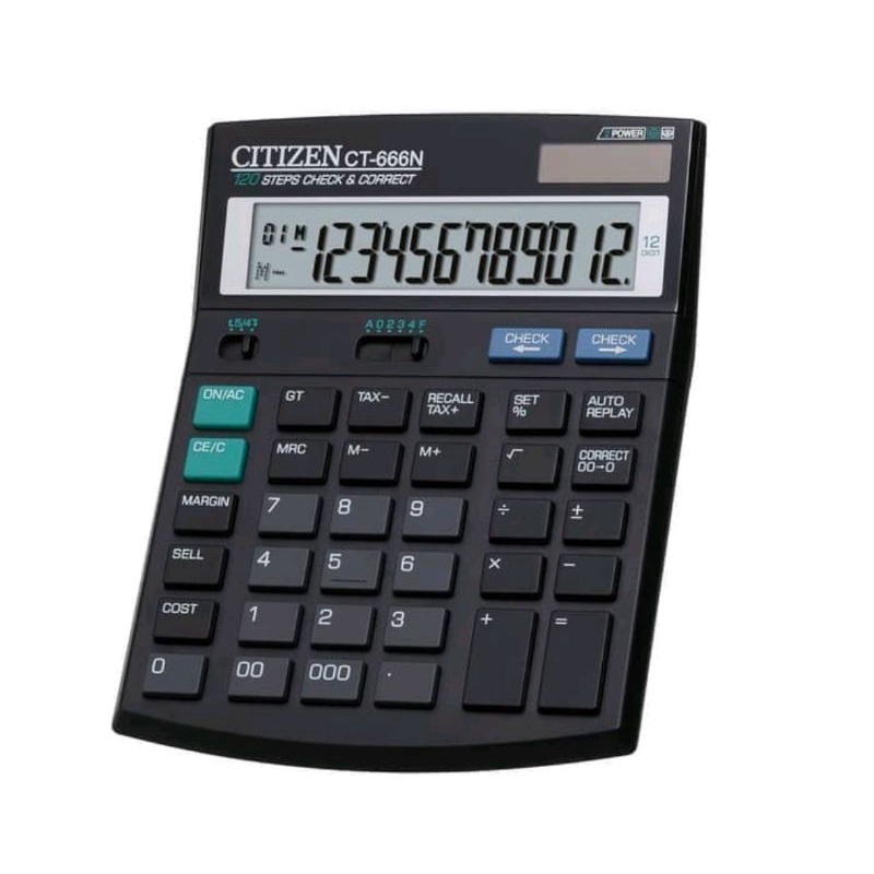 

KALKULATOR CITIZEN CT 666 N MURAH - CALCULATOR MEJA KANTOR CT-666N 12 DIGIT