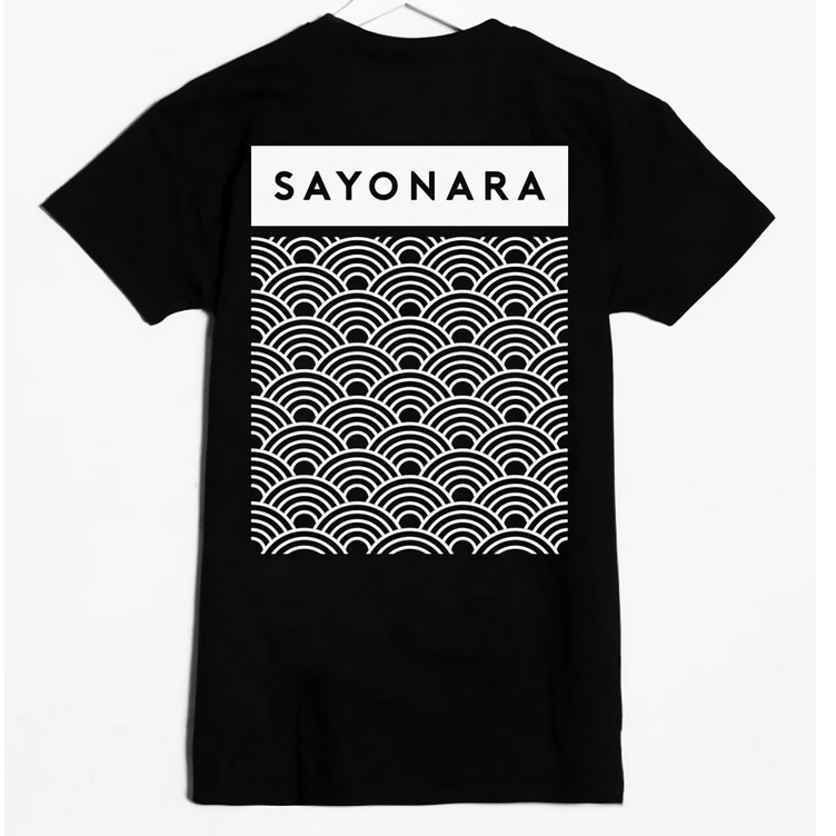 Tshirt Sayonara japan Black Premium Unisex