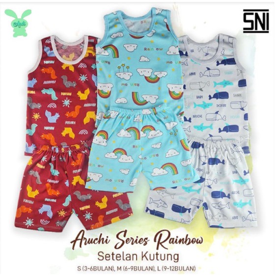 Aruchi Setelan Kutung / Piyama Bayi S