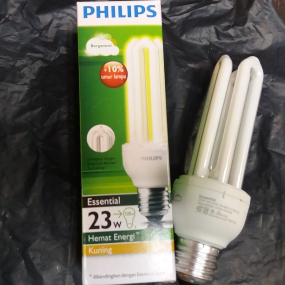 Philips Essential 23Watt Putih/ Kuning (sudah termasuk Bubble Wrap)