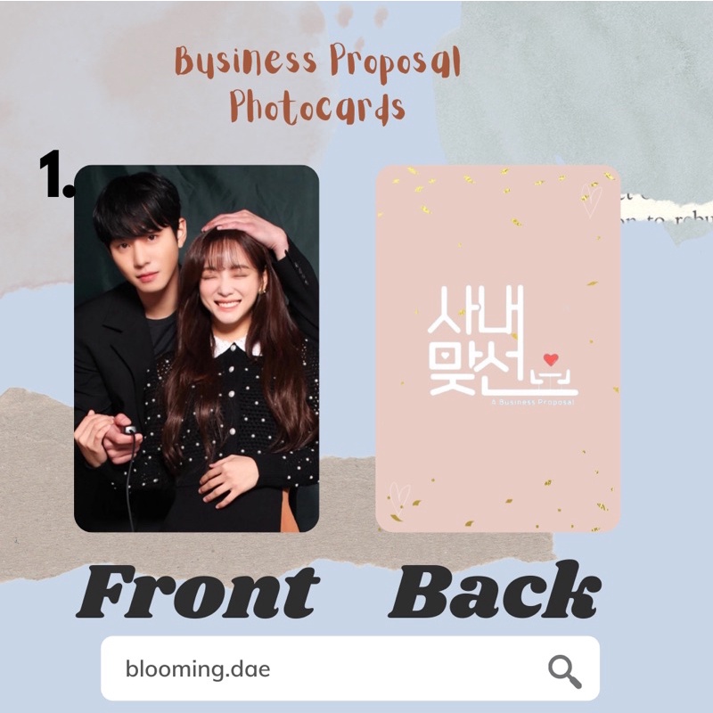 PHOTOCARD BUSINESS PROPOSAL (AHN HYOSEOP & KIM SEJEONG)