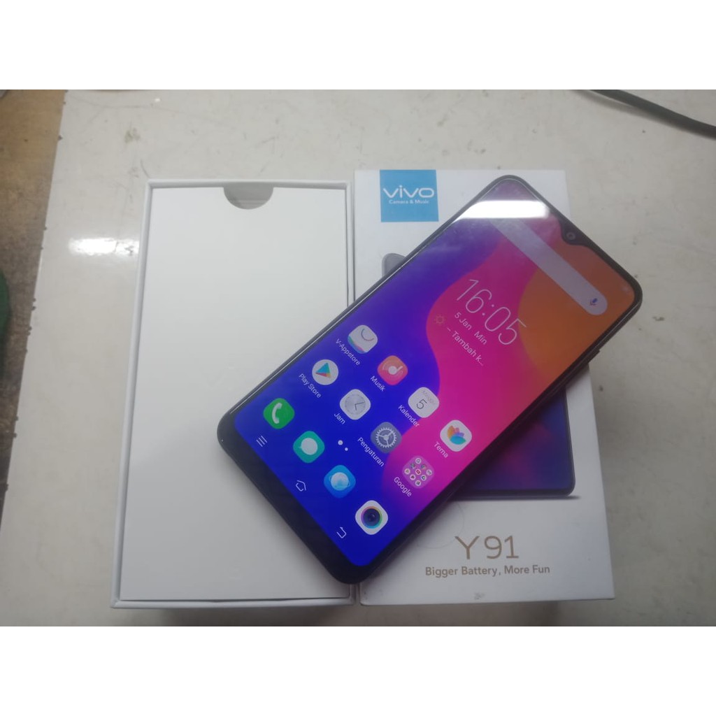 HANDPHONE HP VIVO Y91 2/16GB FULLSET NO HF SECOND SEKEN