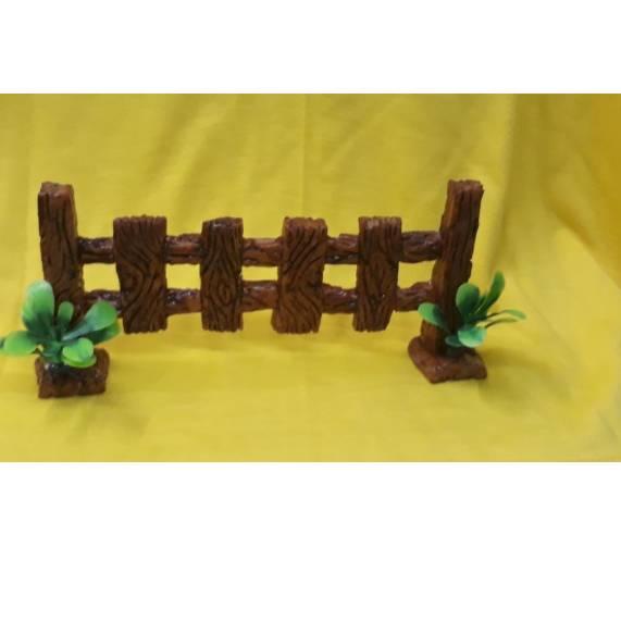 3.3 SALE Hiasan aquarium fiber pagar kayu