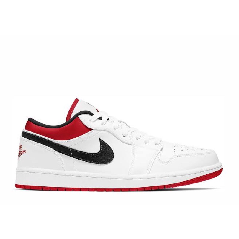 Sepatu Air Jordan 1 Low White University Red Black