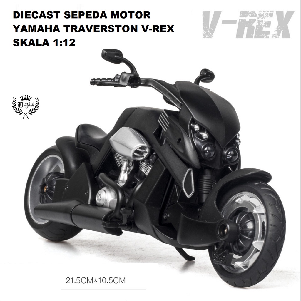 Diecast miniatur Sepeda Motor Yamaha Traverston V-Rex Skala 1:12 VREX YAMAHA