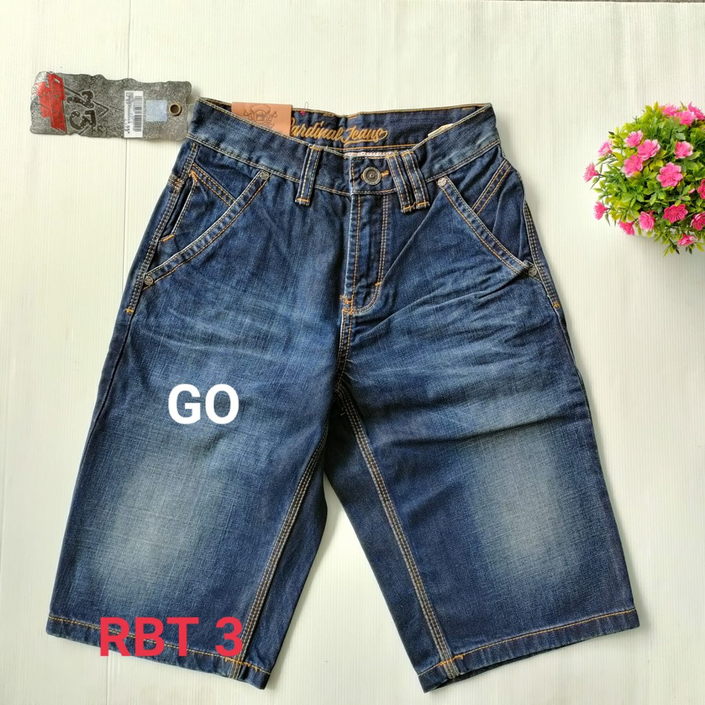 BB 36-R CARDINAL JEANS Celana Pria Celana Pendek Bermuda Casual Sobek Slimfit Reguler Fit Reguler