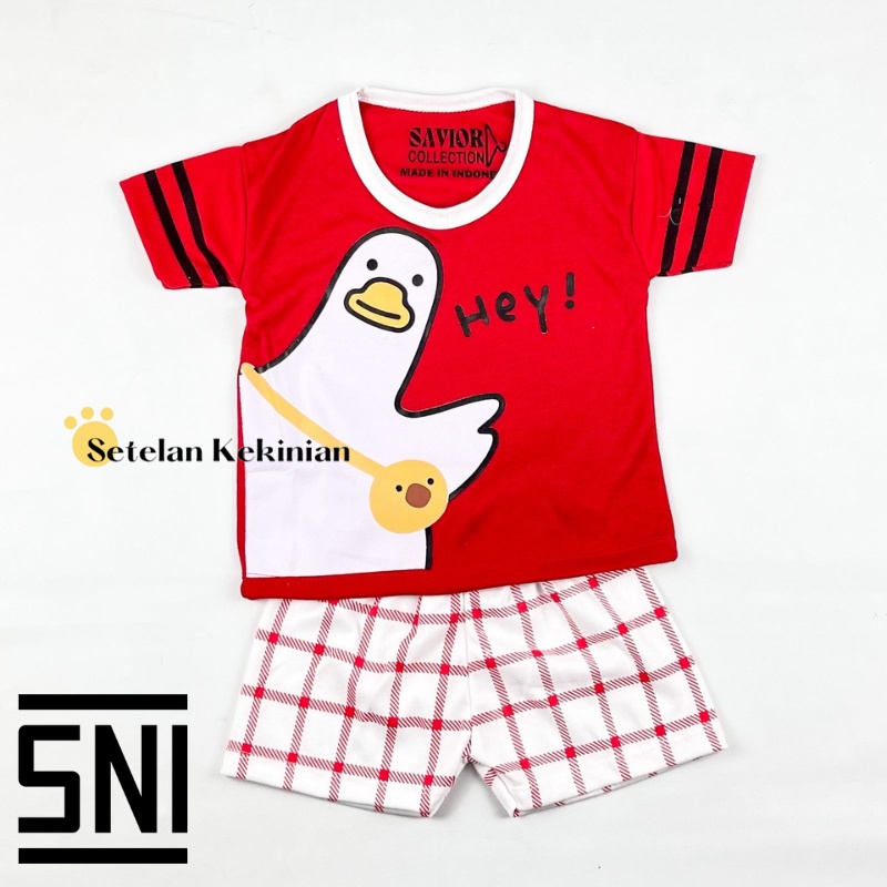 Setelan Anak Laki Laki 0-12bln Bebek Lucu Hewan Kekinian Set Baby Boy Keren Set Bayi Cowok