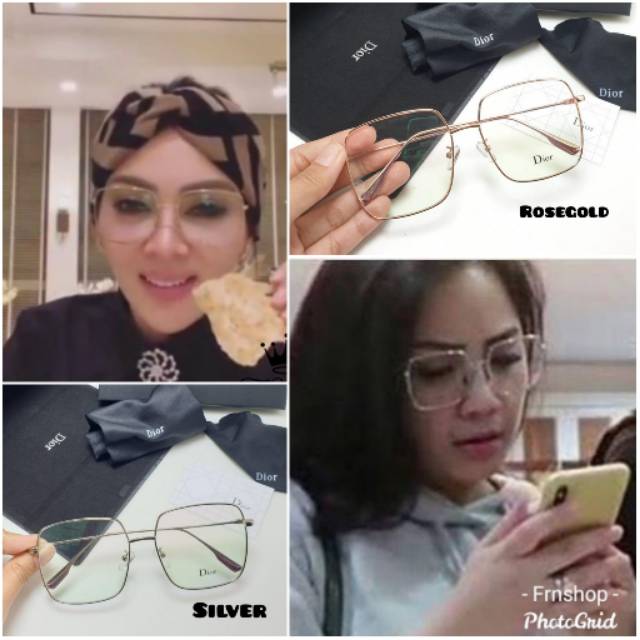 Frame Kacamata besi kotak Besar Oversize Stelaire Premium lensa antiradiasi, Blueray, Photogrey