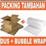 

Kardus + Bubblewrap tambahan supaya paket kamu lebih aman