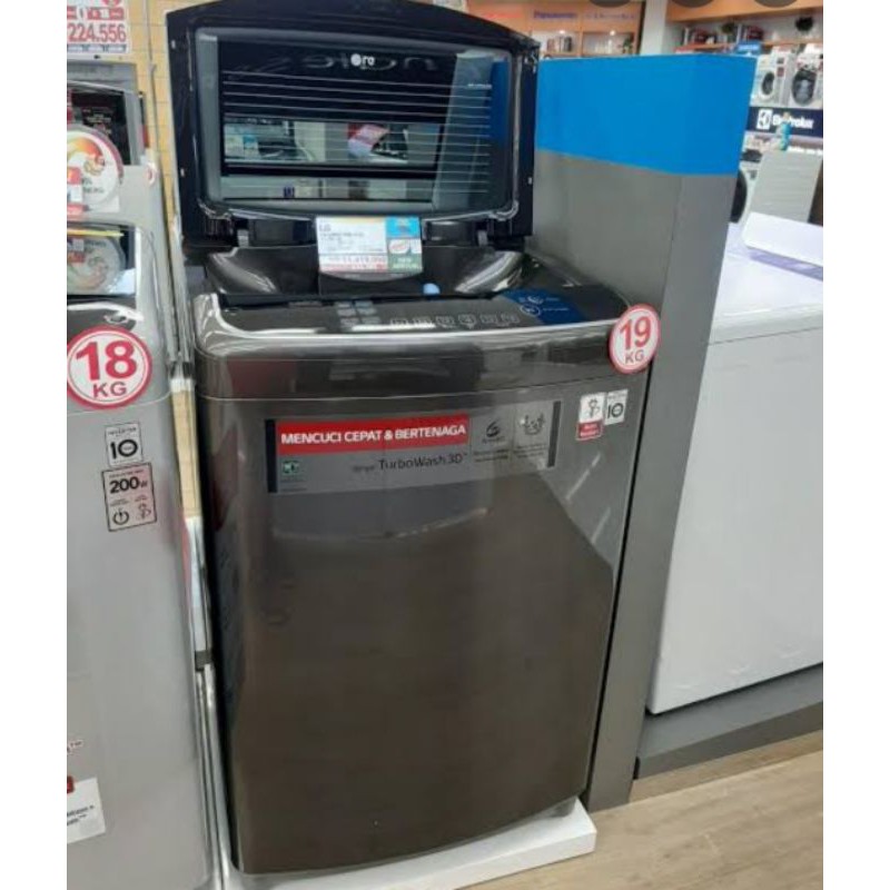 MESIN CUCI LG 1 Tabung 19 KG TH2519DSAK INVERTER/WIFI/TURBO WASH 3D