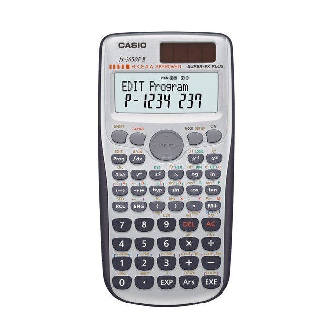 

CASIO KALKULATOR FX-3650PII - Kalkulator Sekolah/Kuliah - Programming - 308 fungsi