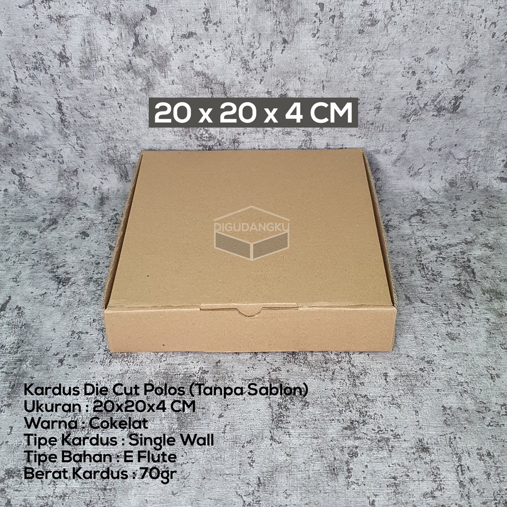 Jual Paket Kardus Die Cut Box 20x20x4 Cm (isi 10) 