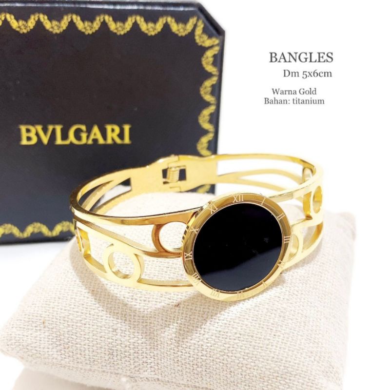 Gelang Titanium asli Gold Bvl Premium Quality Anti karat Bracelet Stainless Steel Ori 11988