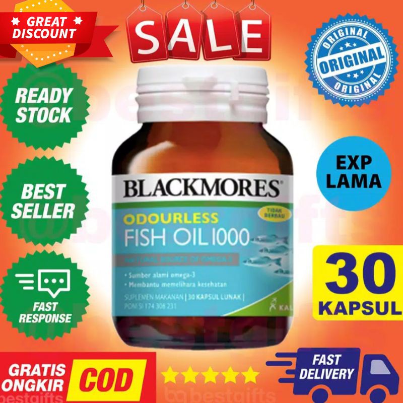 BLACKMORES ODOURLESS FISH SALMON OIL OMEGA 3 1000MG 1000 MG