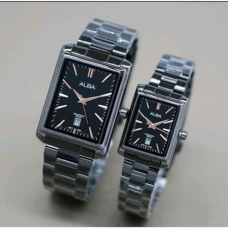 Jam Tangan Stainliss Steel Sepasang Couple Jam Tangan Terlaris Pria dan Wanita