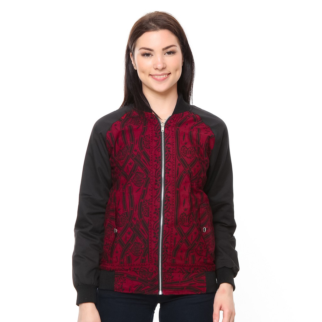 Jaket Bomber Batik Asli Jambi Berkualitas - Zallatra JK16