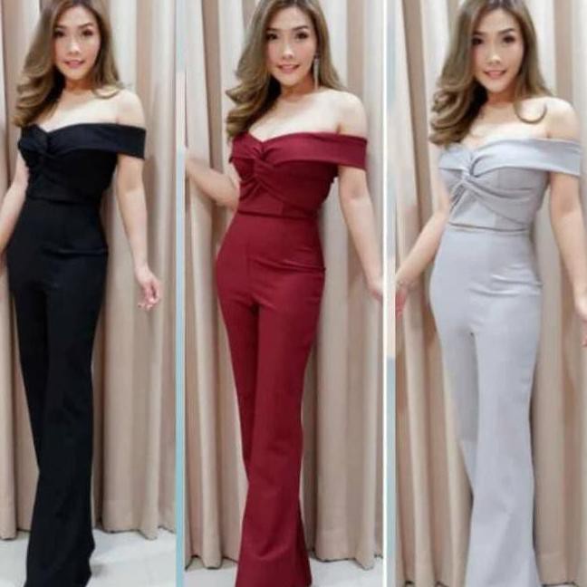 dandelia / JS VENCY SAPHIRA HAPPINESS SCUBA / jumpsuit scuba / jumpsuit panjang / jumpsuit wanita / 