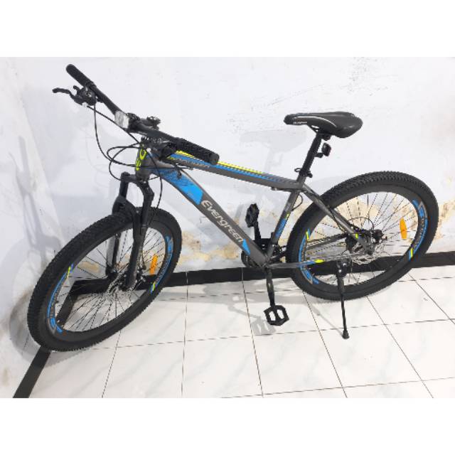 SEPEDA GOWES EVERGREEN RANGER MTB 27.5 PELG TINGGI WARNA KELABU/BIRU BIRU/HIJAU HITAM/MERAH