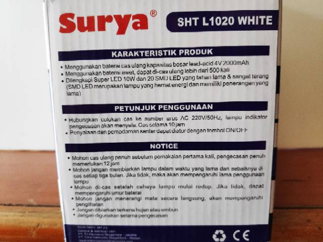 Senter cas surya sht l1020