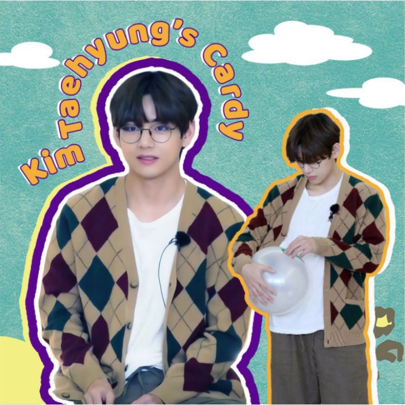 [Bisa COD ] Cardigan dan Vest V BTS Cardigan Rajut Premium