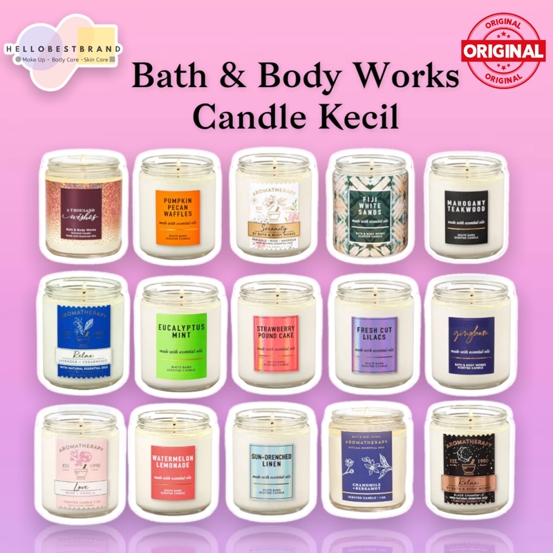 Bbw Bath and Body Works Candle Medium / 1 wick