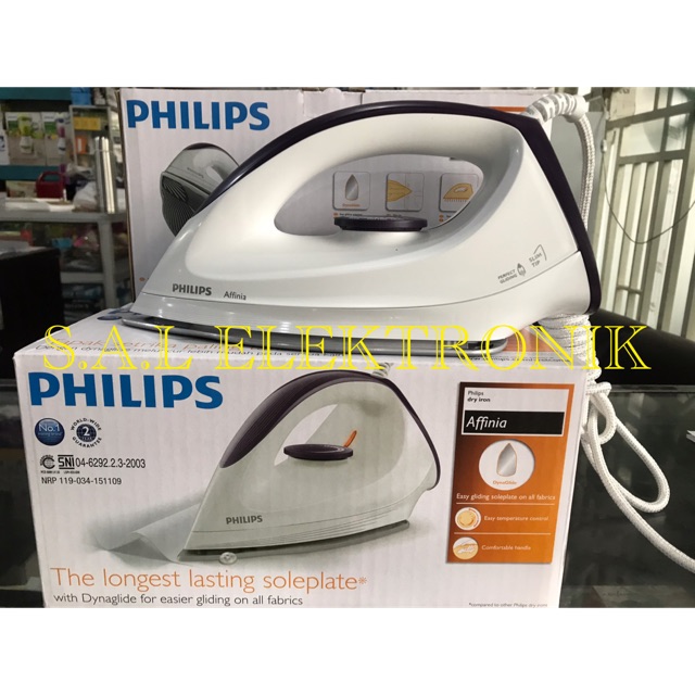 Setrika Philips GC 160 Affinia putih ungu