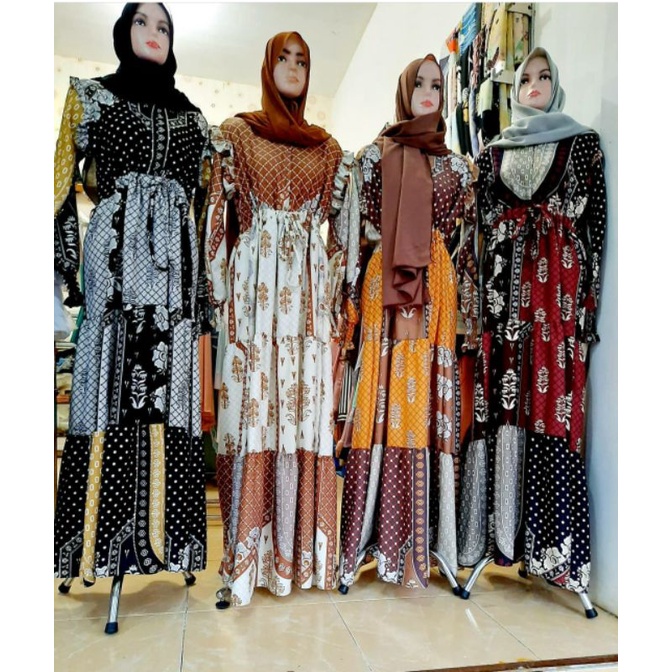 Gamis Motif Premium Dress Maxmara Premium