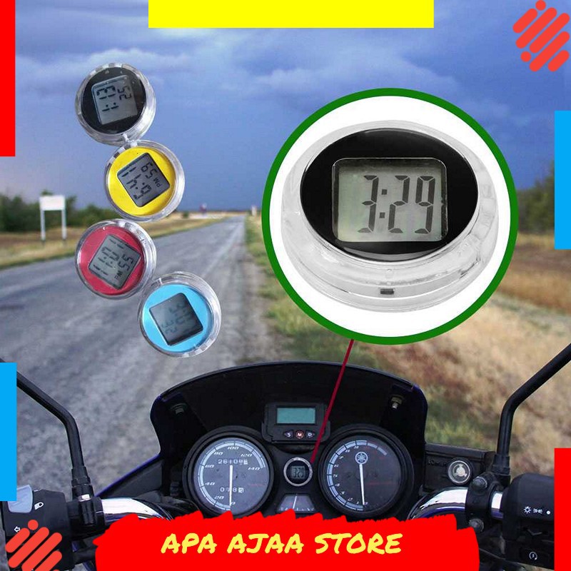 Best Seller ! AOZBZ Dekorasi Motor Jam Mini Digital Watch Stick-on Clock - 118i