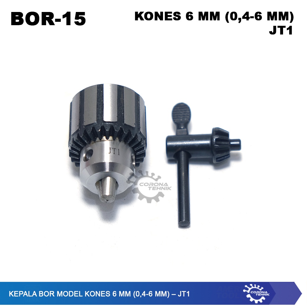 JT1 - Kepala Bor Model KONES 6 mm (0,4-6 mm)