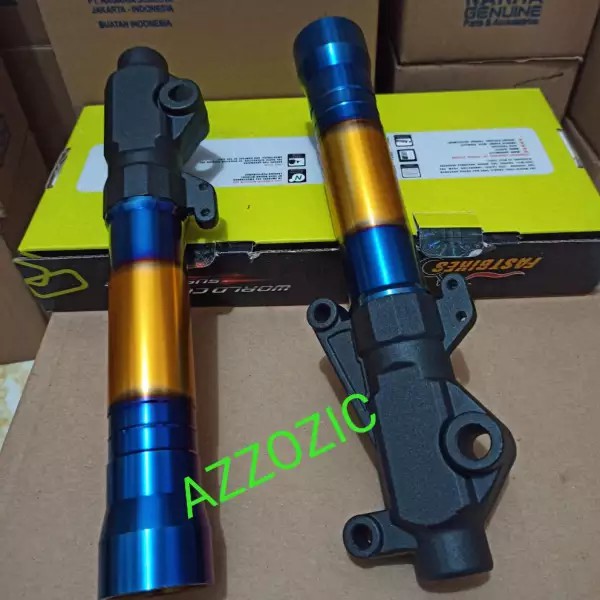 BOTTOM SHOCK TABUNG BEAT, VARIO, SCOOPY BIRU/GOLD