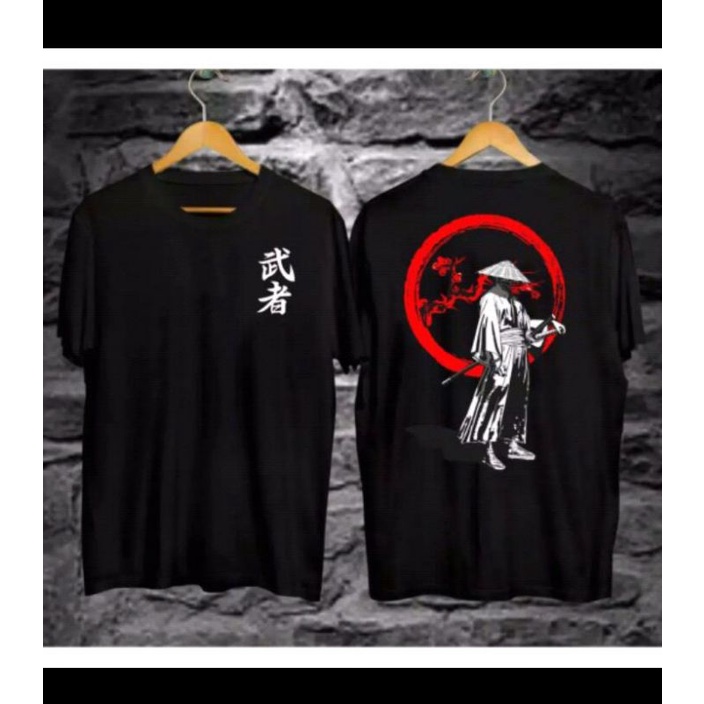 KAOS DISTRO SAMURAI TERMURAH BAHAN KATUN TEBAL
